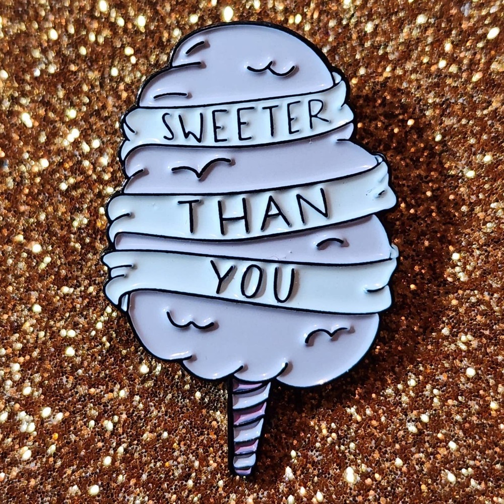 3/$20 SWEETER THAN YOU Cotton Candy Enamel Pin